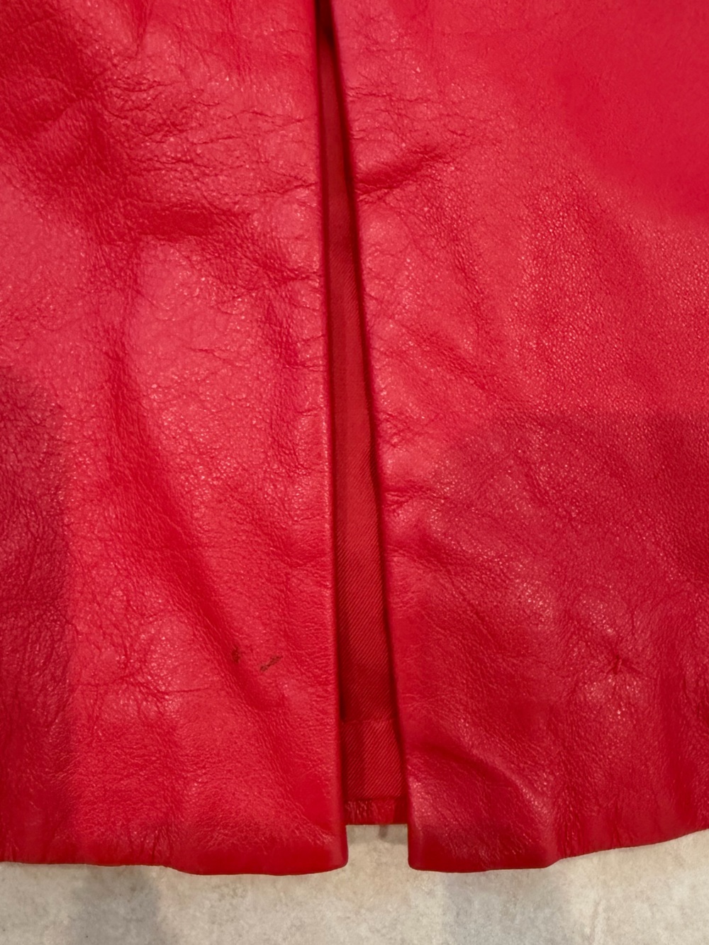 Ralph Lauren Vintage Red Leather Dress - Picture 5 of 7